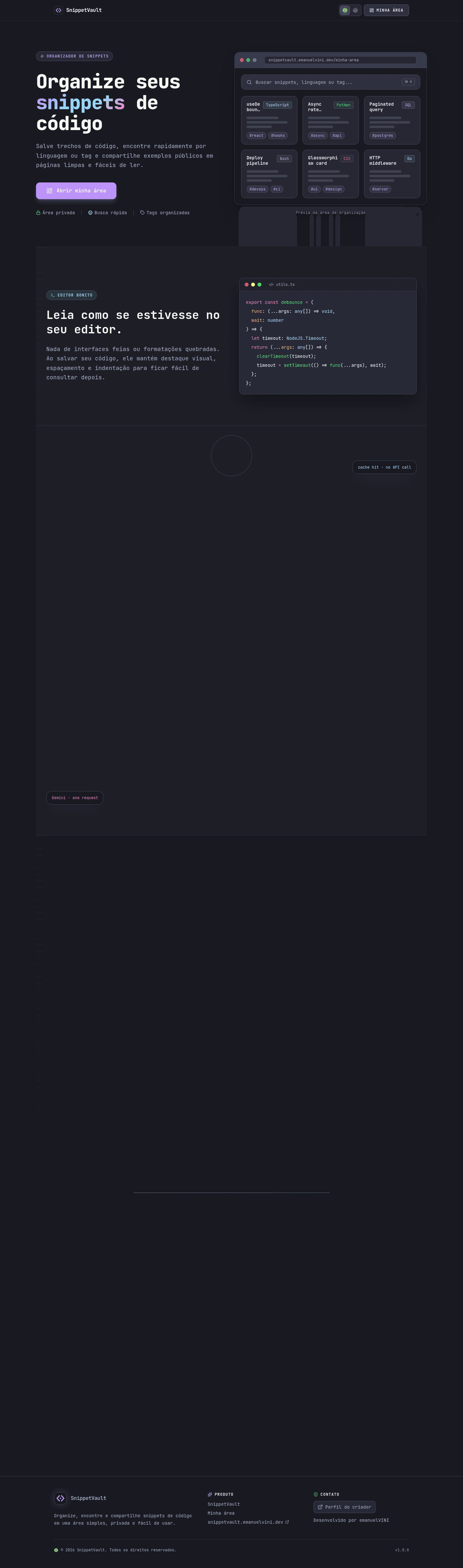 Página inicial · dados de demonstração · desktop