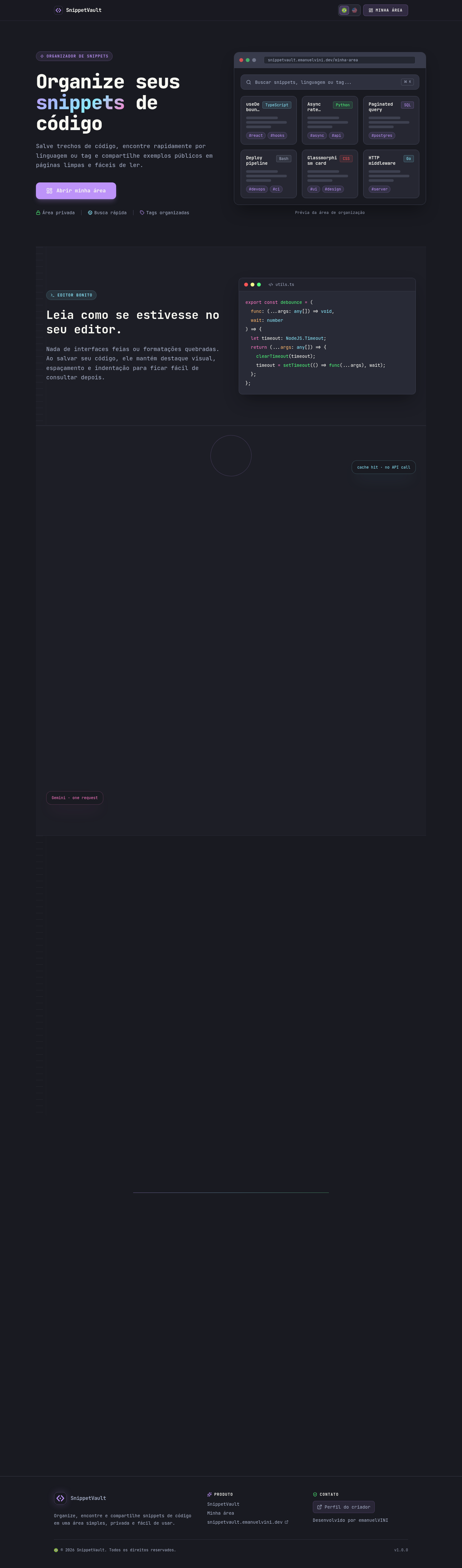 Página inicial · dados de demonstração · desktop
